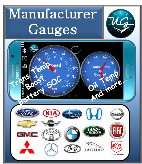 Button to OBDII Manufacturer Gauges